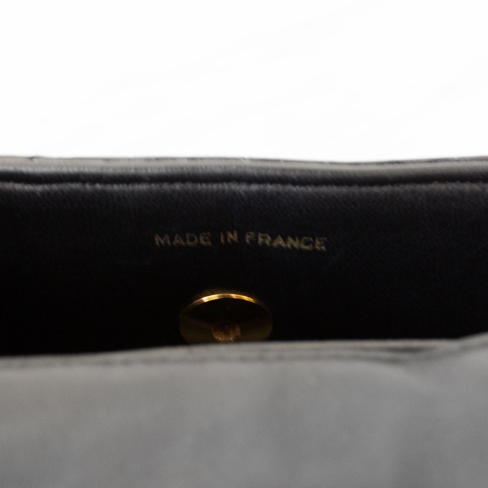 Chanel Vintage 1989 Classic Mini Flap Black Alligator 24K Gold Plated Bag - Picture 13 of 16